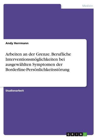 Arbeiten an der Grenze. Berufliche Interventionsmöglichkeiten bei ausgewählten Symptomen der Borderline-Persönlichkeitsstörung