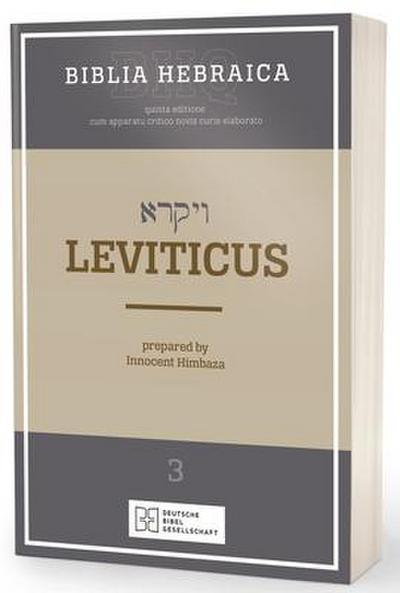 Biblia Hebraica Quinta (Bhq) Vol 3: Leviticus (Softcover)