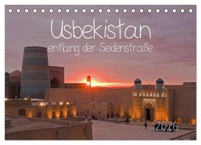 Usbekistan entlang der Seidenstraße (Tischkalender 2026 DIN A5 quer), CALVENDO Monatskalender
