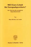 9053 Euro Gehalt für Europaabgeordnete?