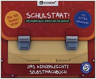 SEITENBUNT - Das kinderleichte Selbstmachbuch für den Schulstart, Geschenkset für Kinder, Kindermalbuch, Stickerbuch