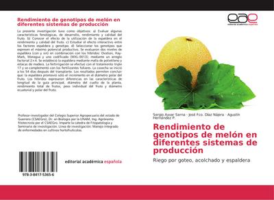 Rendimiento de genotipos de melón en diferentes sistemas de producción