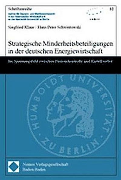 Strategische Minderheitsbeteiligungen in der deutschen Energiewirtschaft