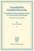 Grundriß des Staatskirchenrechts.