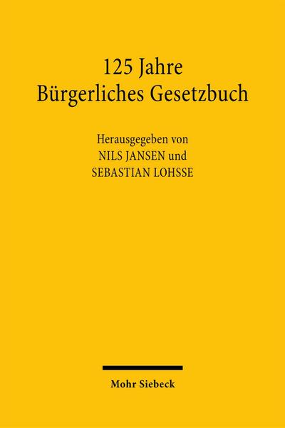 125 Jahre Bürgerliches Gesetzbuch