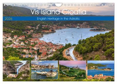 Vis Island Croatia - English Heritage in the Adriatic (Wall Calendar 2026 DIN A4 landscape), CALVENDO 12 Month Wall Calendar
