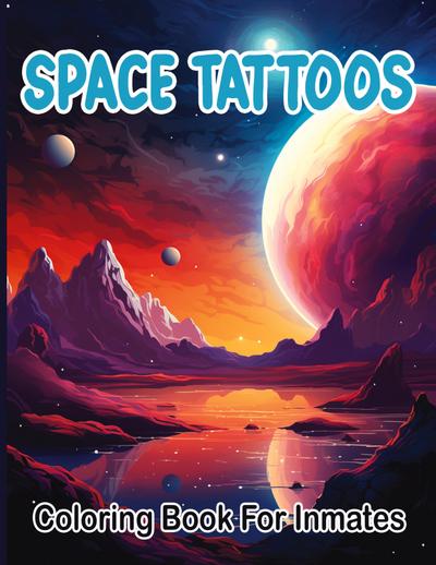 Space Tattoos coloring book for inmates