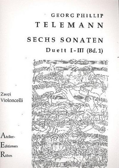 6 Sonaten Band 1 (Nr.1-3)für 2 Violoncelli