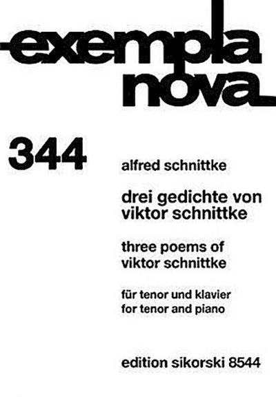 3 Poems of Viktor Schnittke: Tenor and Piano