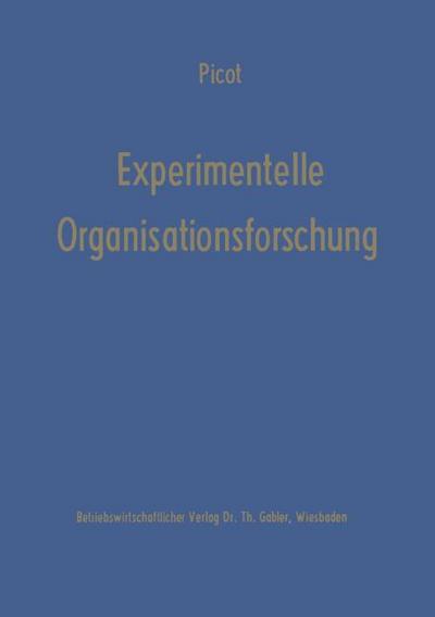 Experimentelle Organisationsforschung