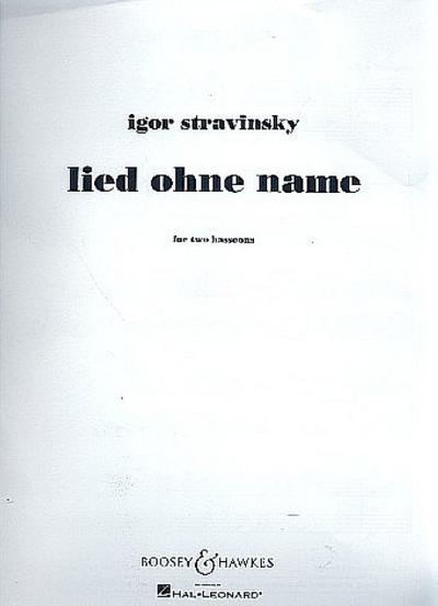 Lied ohne Namefür 2 Fagotte