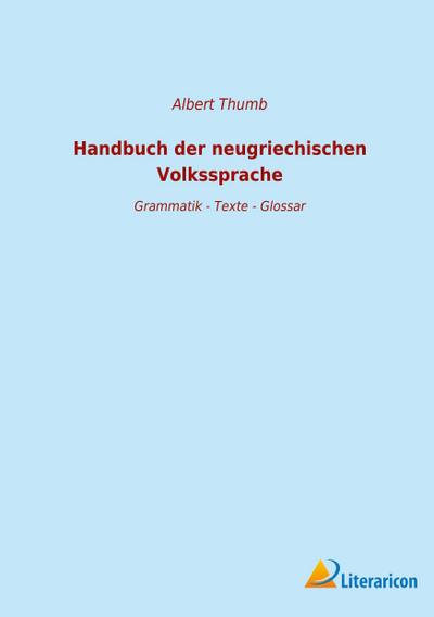 Handbuch der neugriechischen Volkssprache