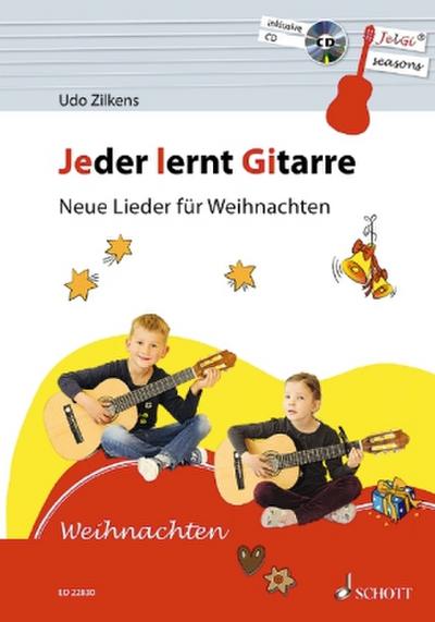 Jeder lernt Gitarre - Neue Lieder für Weihnachten, m. Audio-CD