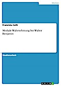 Mediale Wahrnehmung bei Walter Benjamin