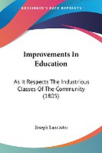 Improvements In Education