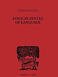 Logical Syntax of Language