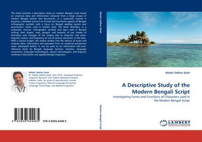 A Descriptive Study of the Modern Bengali Script