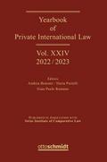 Yearbook of Private International Law Vol. XIV - 2022/2023