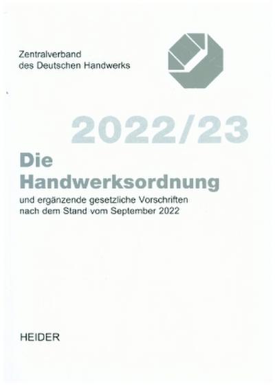 Die Handwerksordnung 2022/23