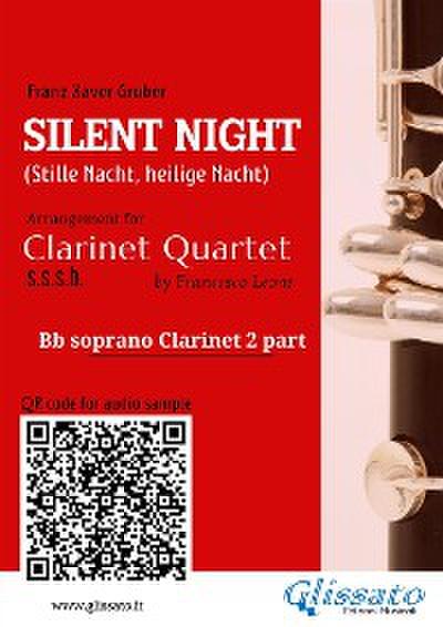 Bb Clarinet 2 part of "Silent Night" for Clarinet Quartet