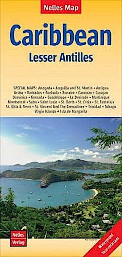 Nelles Map Landkarte Caribbean - Lesser Antilles