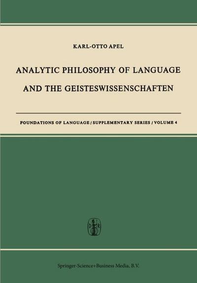 Analytic Philosophy of Language and the Geisteswissenschaften