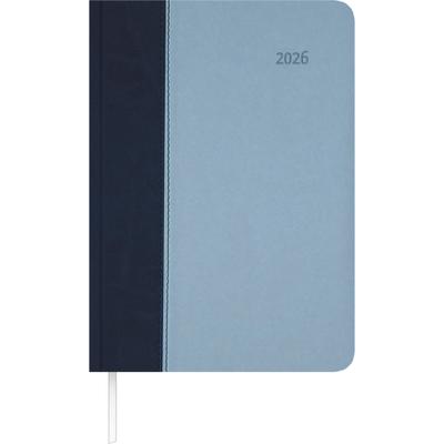 Buchkalender Premium Air blau-azur 2026 - Büro-Kalender A5 - Cheftimer - 1 Tag 1 Seite - 416 Seiten - Tucson-Einband - Zettler