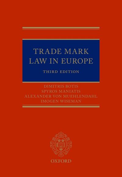 Trade Mark Law in Europe 3e