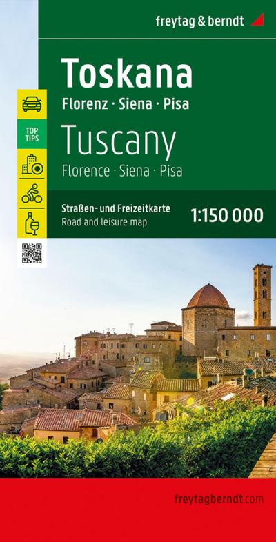 freytag & berndt Straßenkarte Toskana 1:150.000