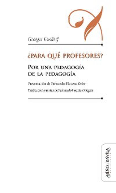 ¿Para qué profesores?