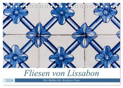Fliesen von Lissabon (Tischkalender 2026 DIN A5 quer), CALVENDO Monatskalender