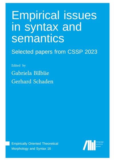 Empirical issues in syntax and semantics