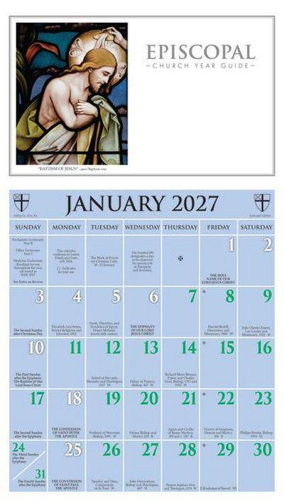 2027 Episcopal Church Year Guide Kalendar