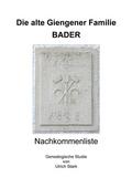 Die alte Giengener Familie BADER