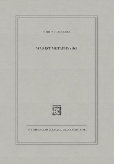 Was ist Metaphysik?