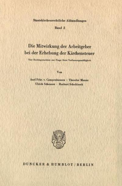 Die Mitwirkung der Arbeitgeber bei der Erhebung der Kirchensteuer.