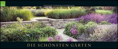 GEO SAISON: Die schönsten Gärten 2022 - Panorama-Kalender - 120x50 cm