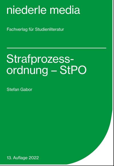 Strafprozessordnung - StPO