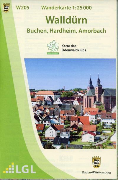 W205 Wanderkarte 1:25 000 Walldürn