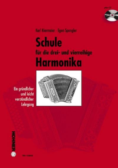 Schule für die drei- und vierreihige Harmonika, m. Audio-CD