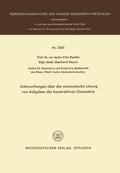 Untersuchungen über die automatische Lösung von Aufgaben der konstruktiven Geometrie