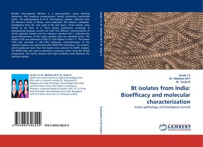 Bt isolates from India: Bioefficacy and molecular characterization