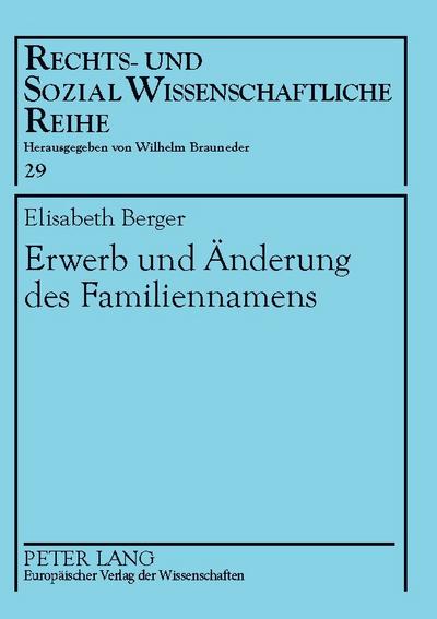 Erwerb und Änderung des Familiennamens