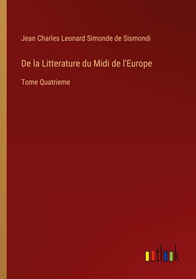 De la Litterature du Midi de l’Europe