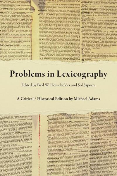 Problems in Lexicography