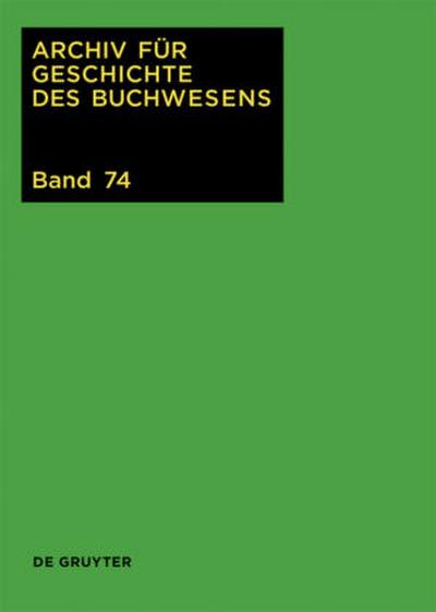 Archiv für Geschichte des Buchwesens 2019
