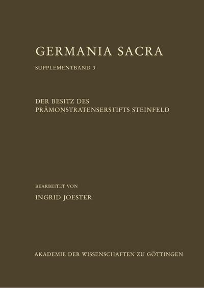 Der Besitz des Prämonstratenserstifts Steinfeld