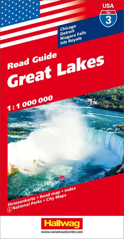 Hallwag USA Road Guide 03. Great Lakes 1 : 1 000 000