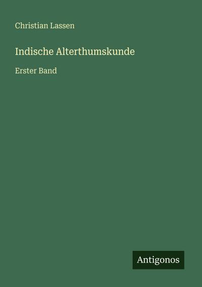 Indische Alterthumskunde