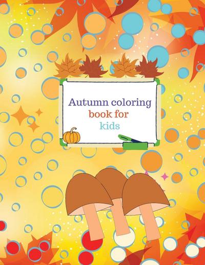 Autumn coloring book for kids